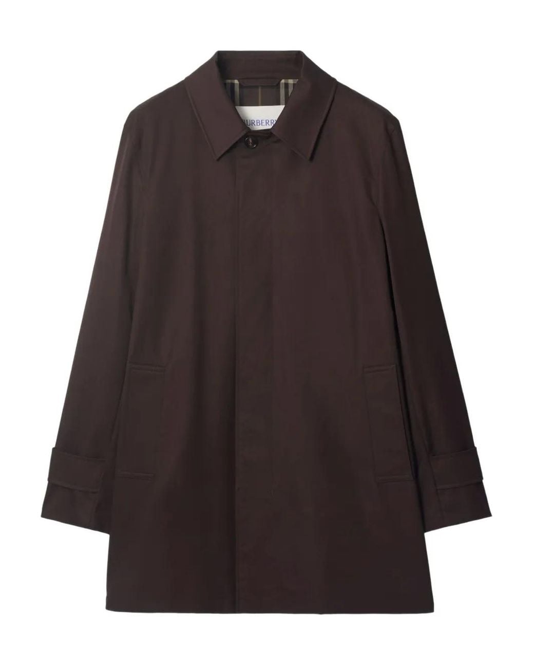 Burberry Brown Short Gabardine Car Coat for men