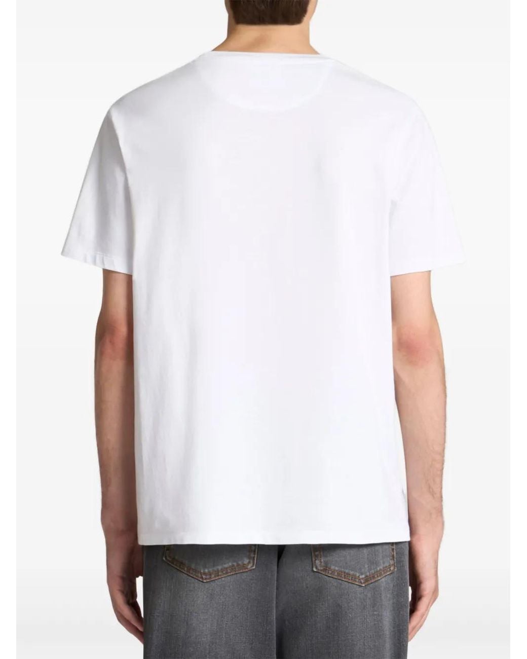 Etro White Cotton T-Shirt for men