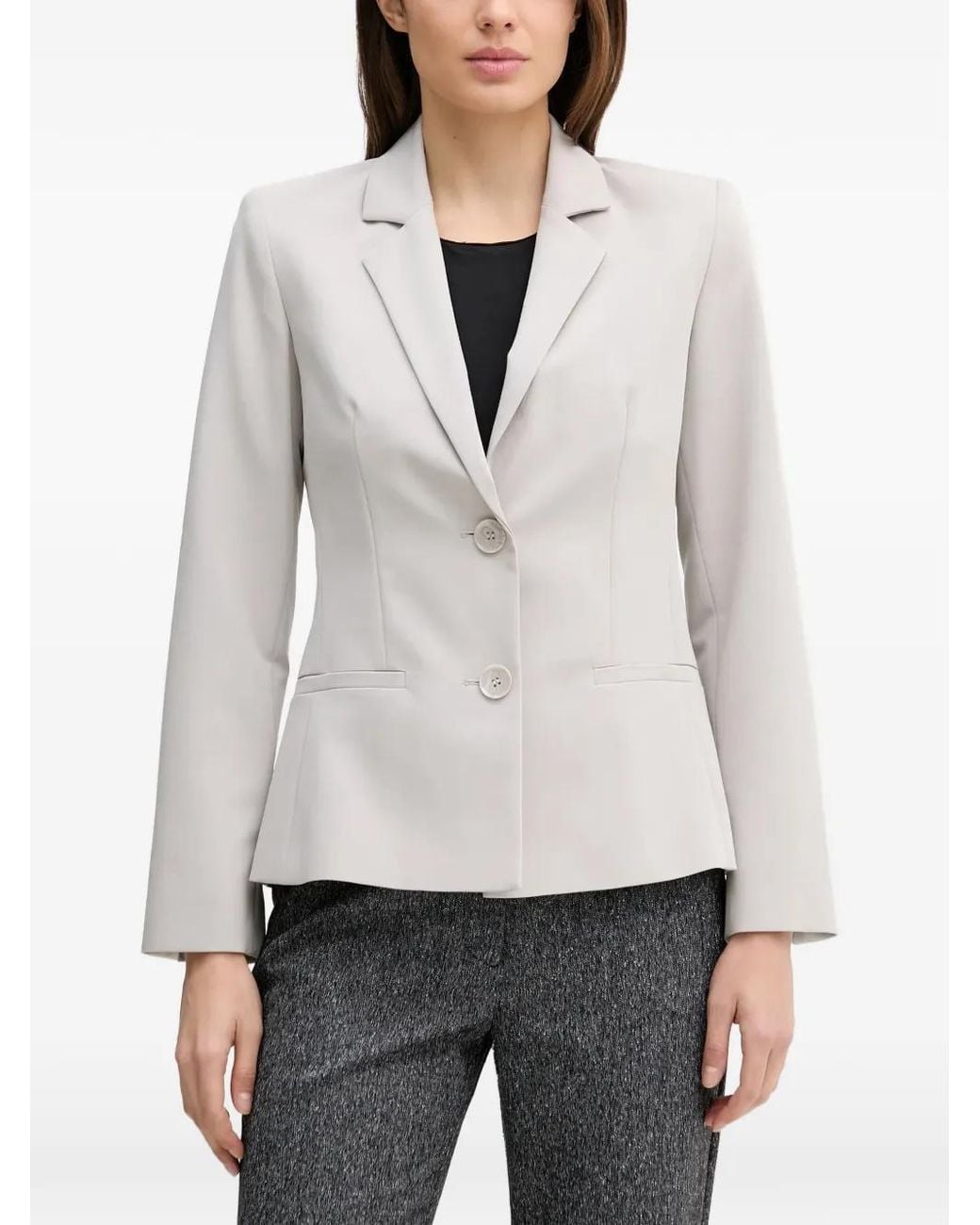 Sisley White Button-Up Blazer