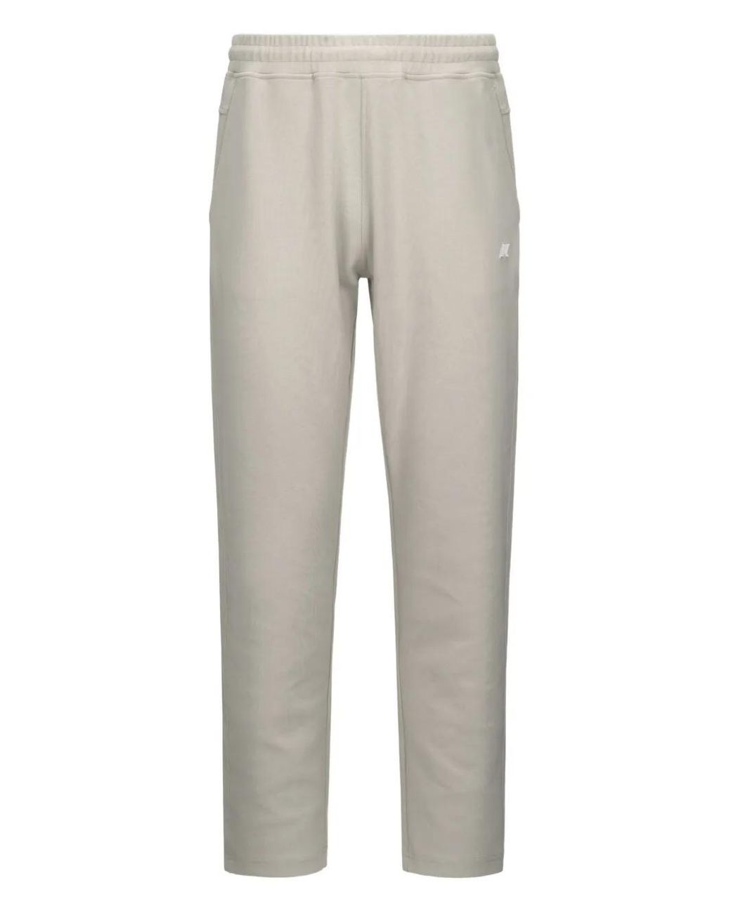 K-Way Gray Logo-Embroidered Track Pants for men