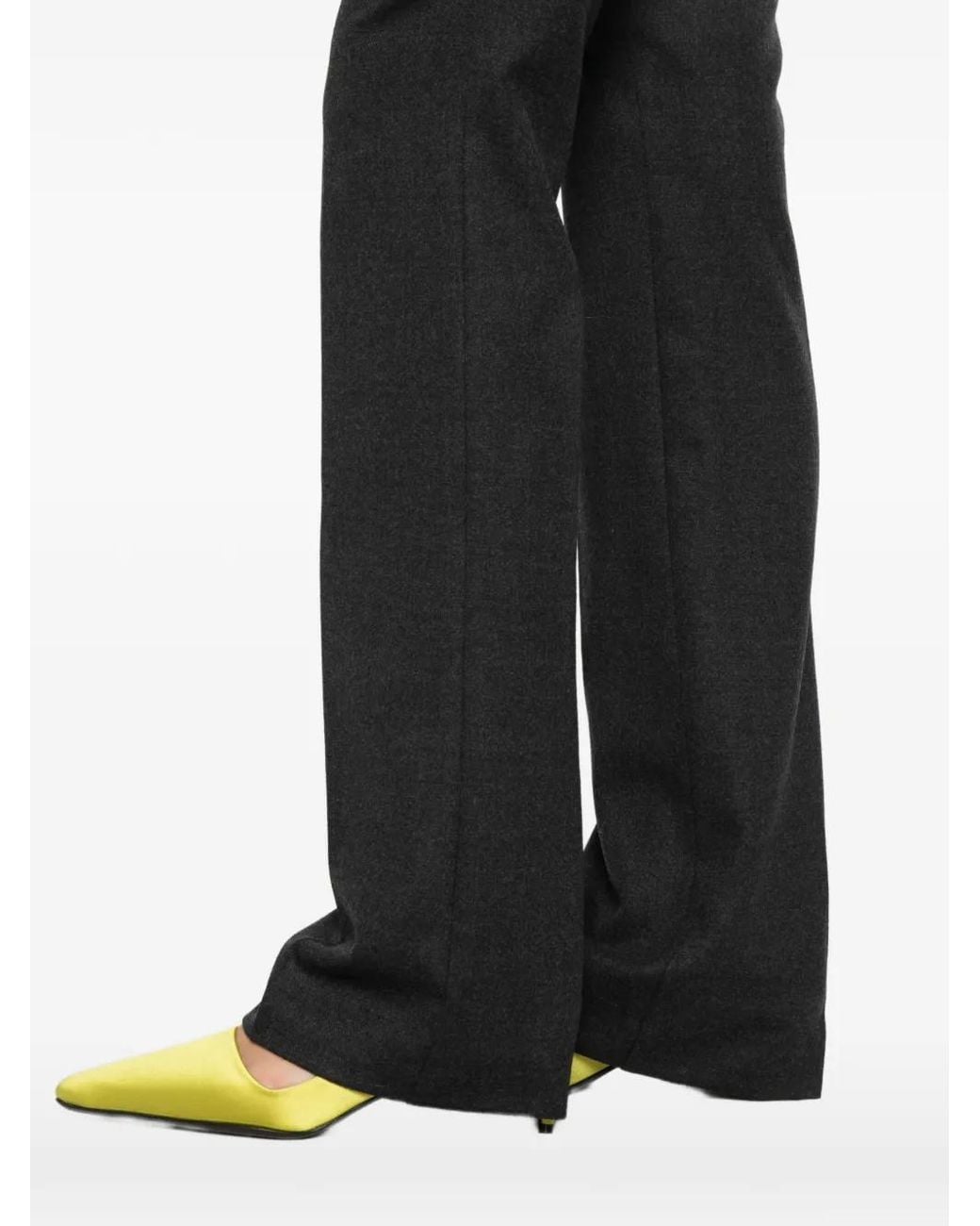 Semicouture Black Straight-Leg Trousers