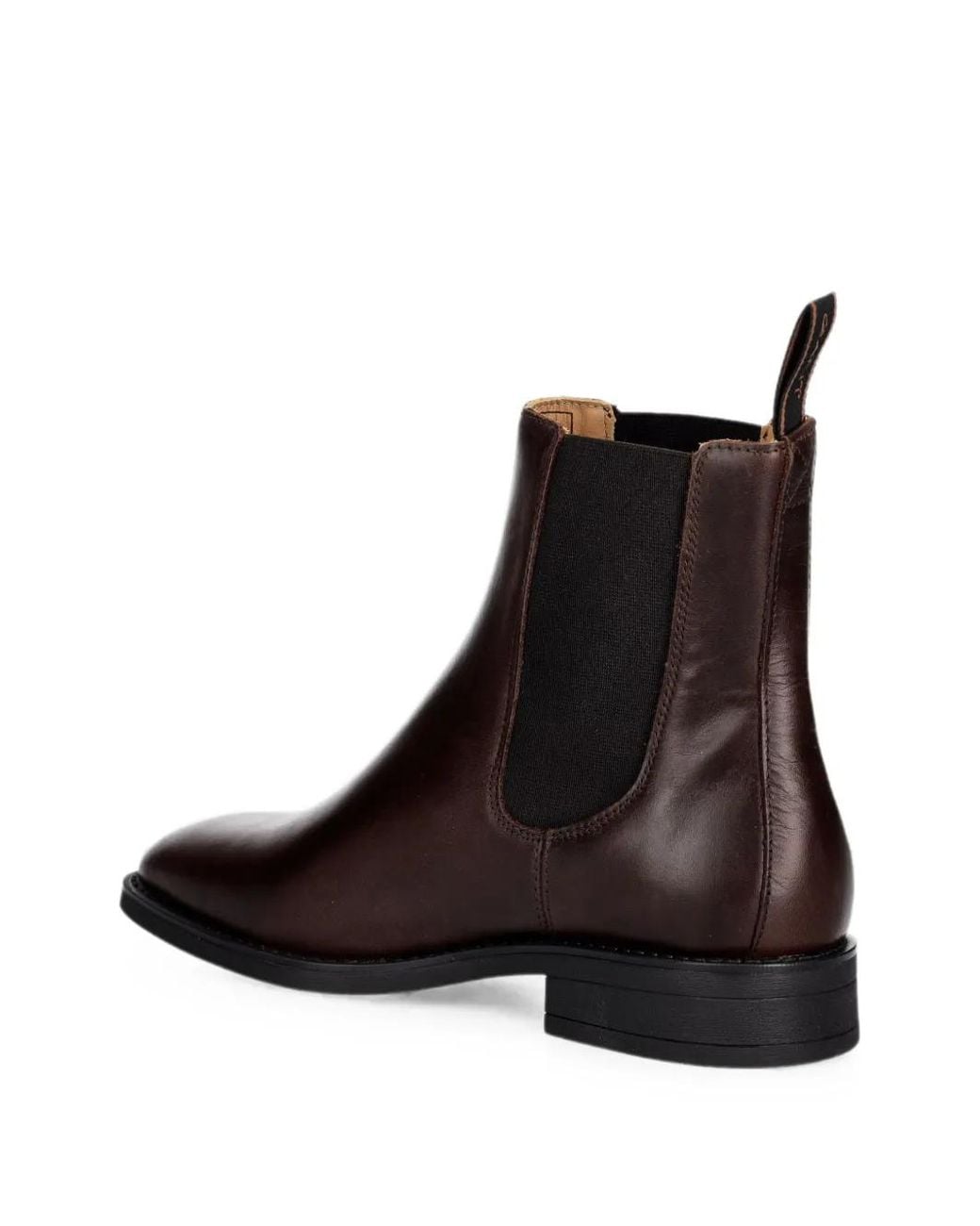 Gant Brown Leather Elasticated-Side Ankle Boots