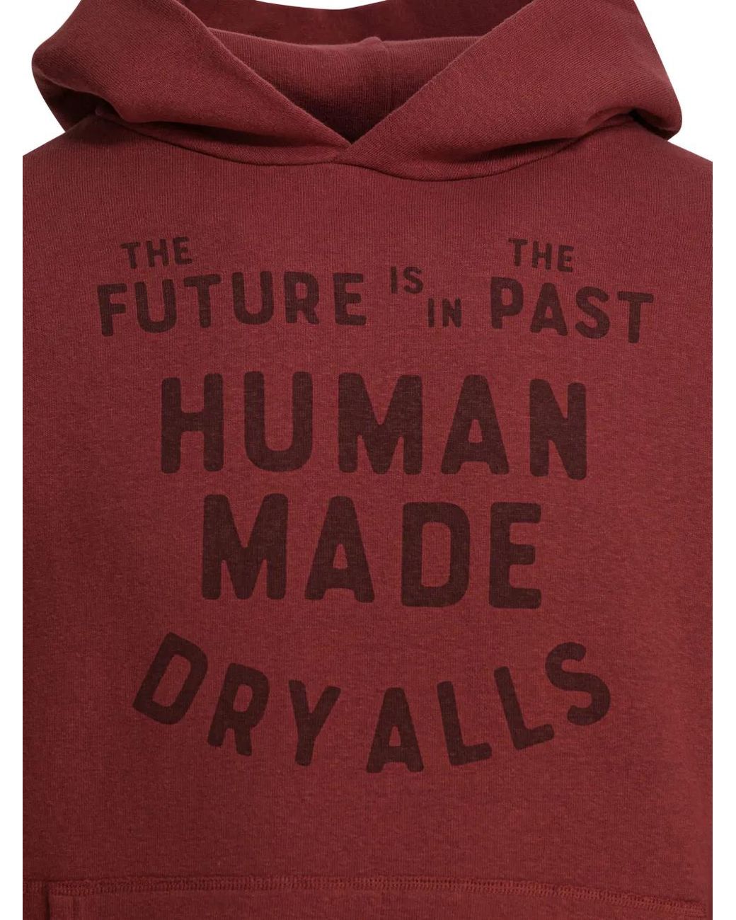 Human Made Red Logo-Print Hoodie for men