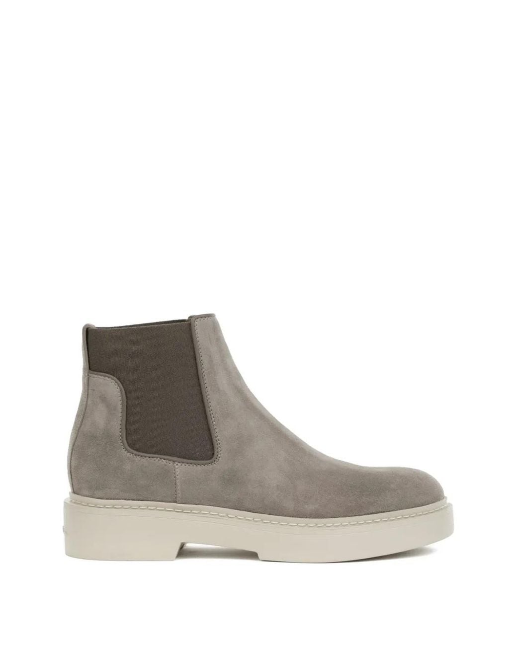 Santoni Brown Suede Chelsea Boots