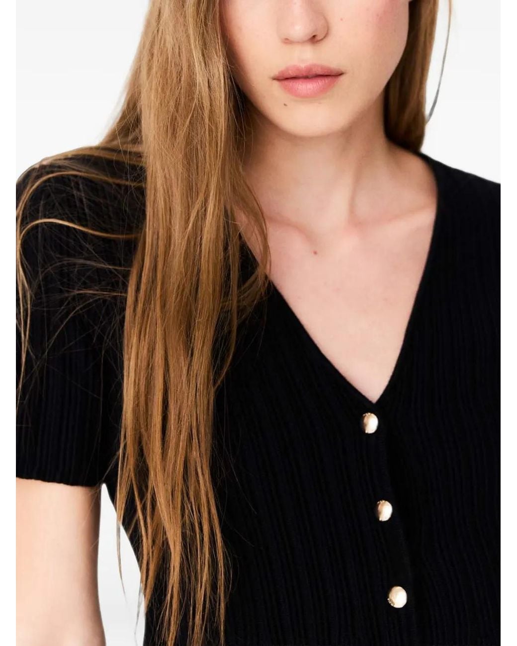 Maje Black Peplum Cardigan