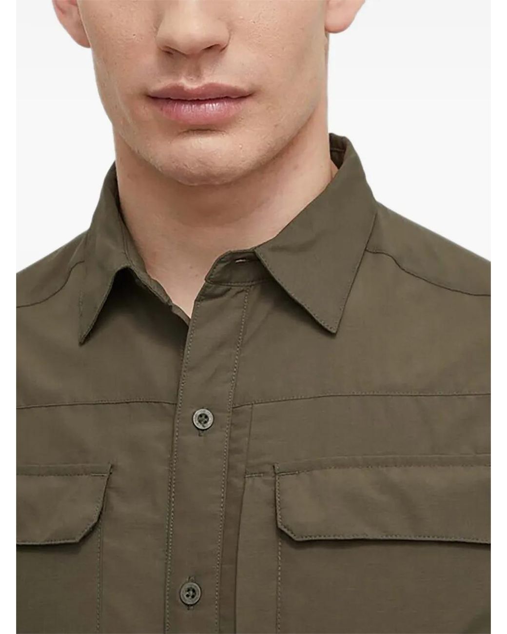The North Face Green Buttoned Pocket Shirt for men