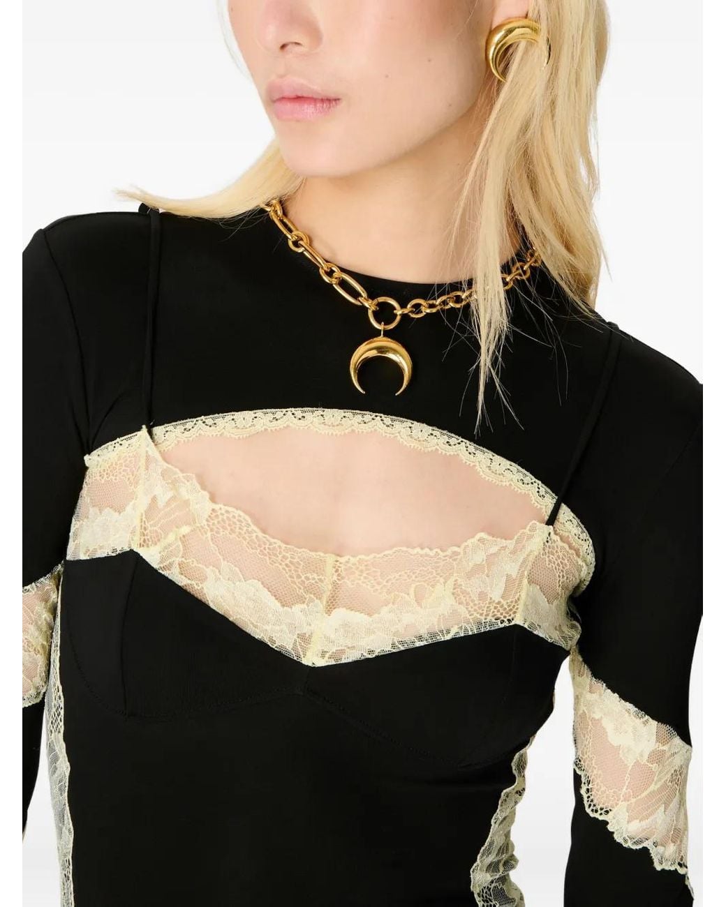 chinese dress ladies Bebe Lace Inset Knee Bodycon Dress