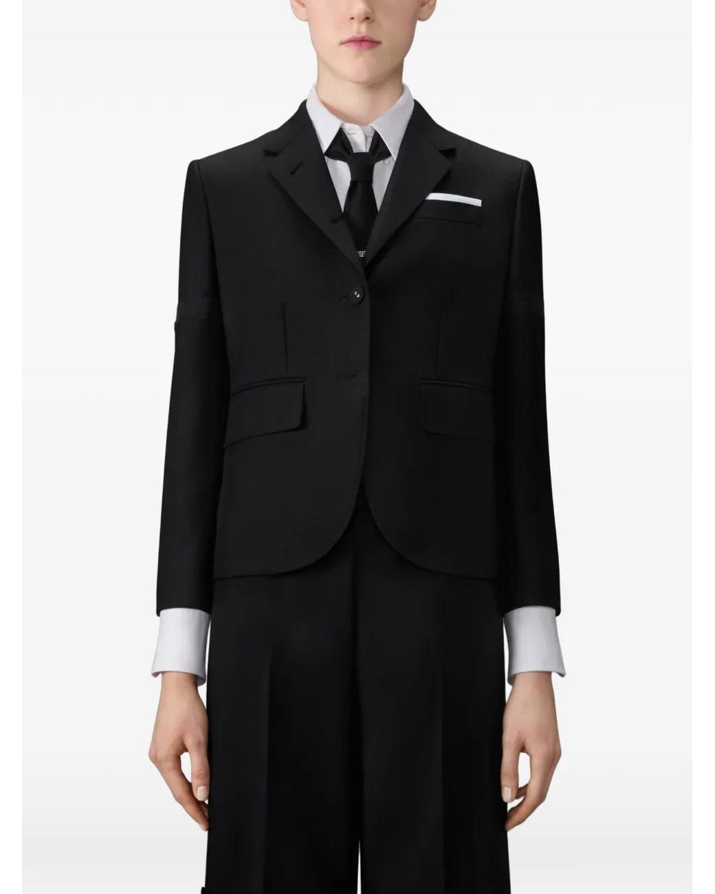 Thom Browne Black 3-Ply Wool Mohair Sportcoat
