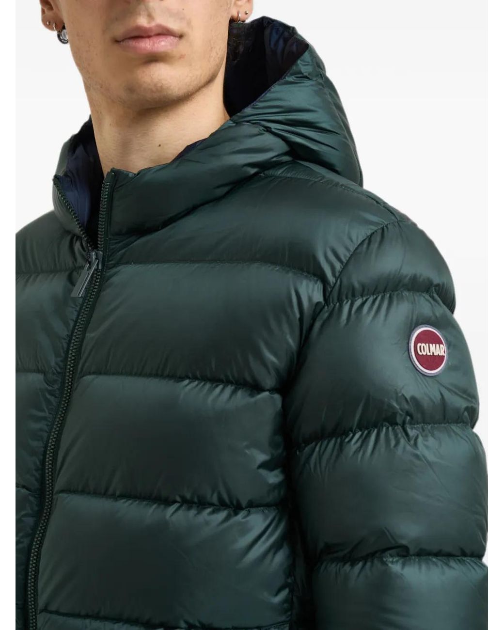 Colmar Green Quilted Hooded Jacket for men