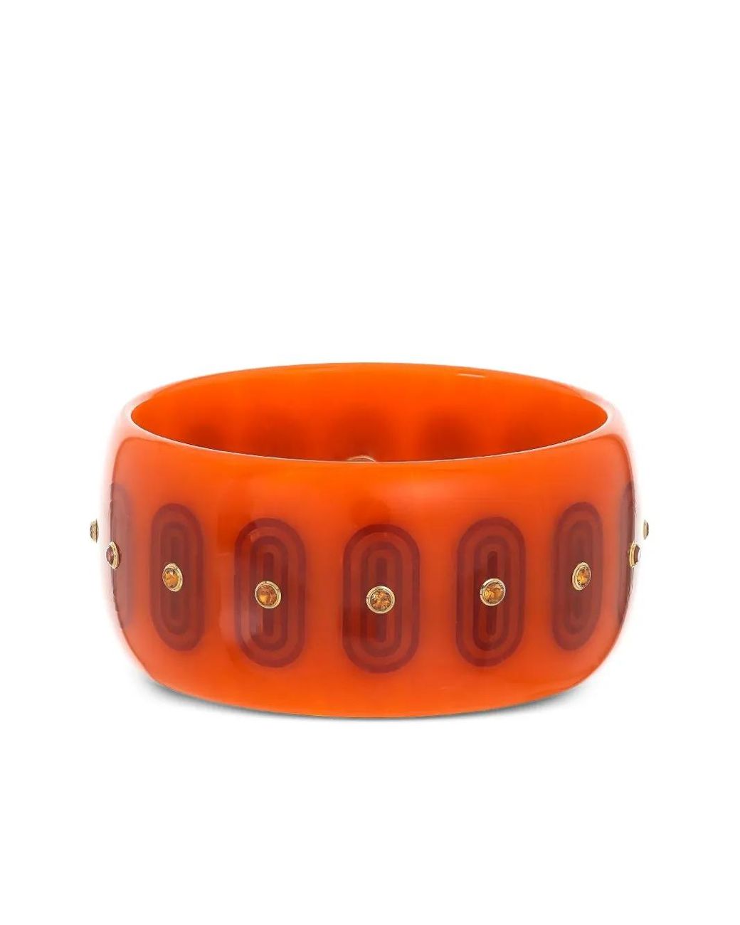 Mark Davis Orange 18K Citrine Bakelite Bangle