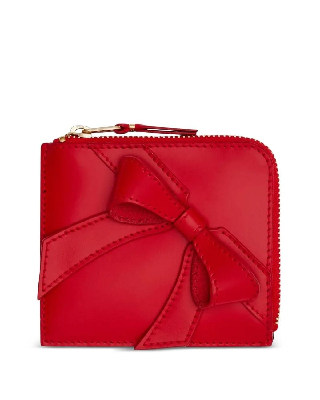 Comme des Garçons Red Big Bow Zip Wallet