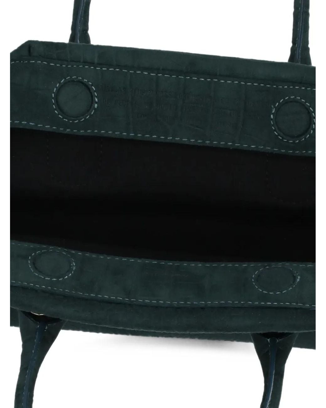 THEMOIRÈ Green Talia Croc-Effect Tote Bag