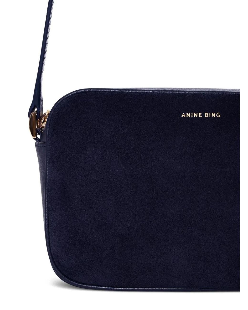 Anine Bing White Elly Suede Bag