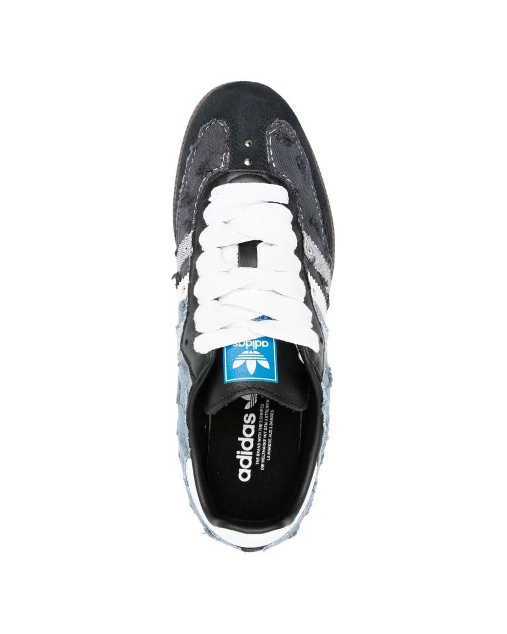 Adidas White Samba Striped Sneakers