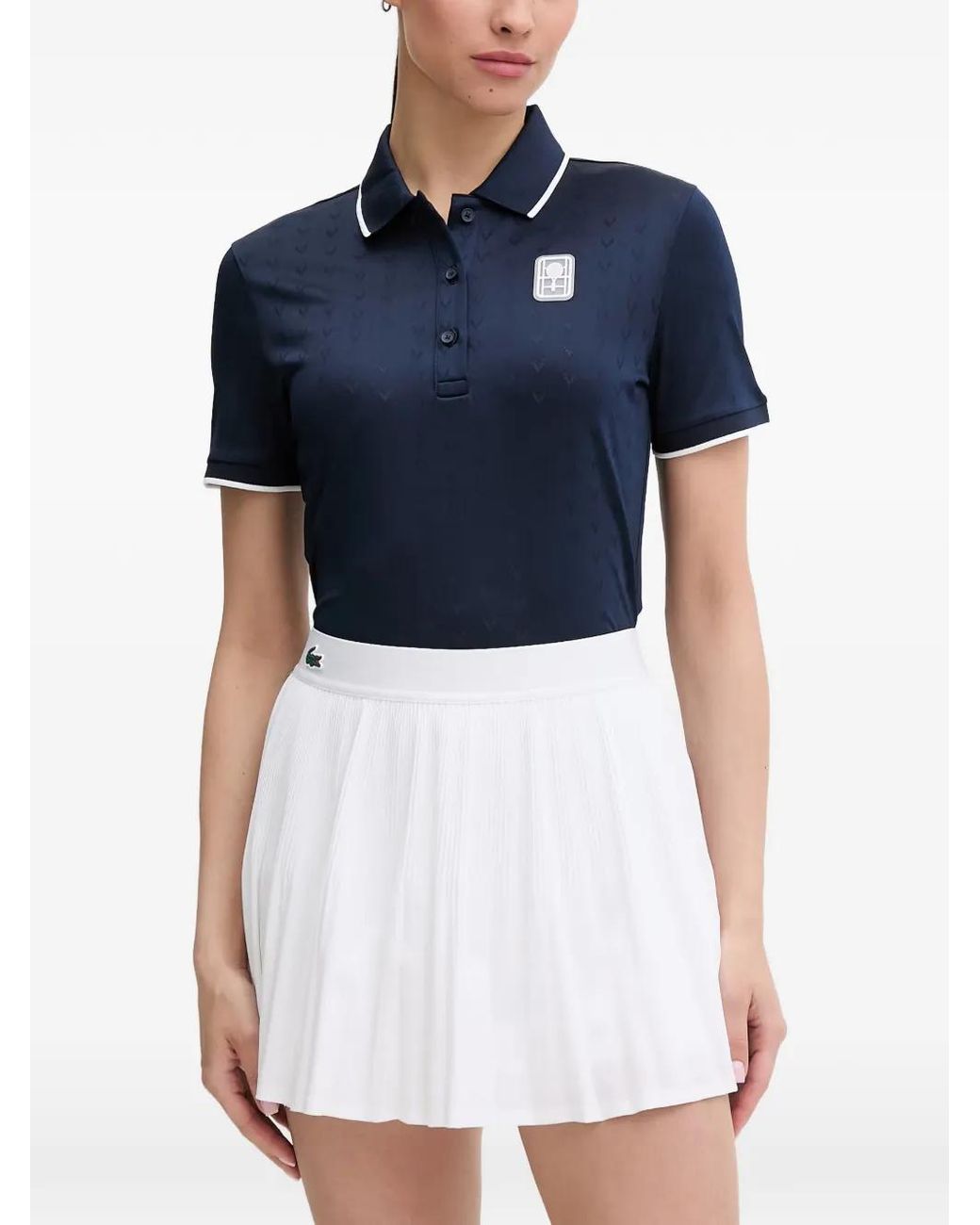 Lacoste Blue Tennis Heritage Ultra Dry Stretch Polo