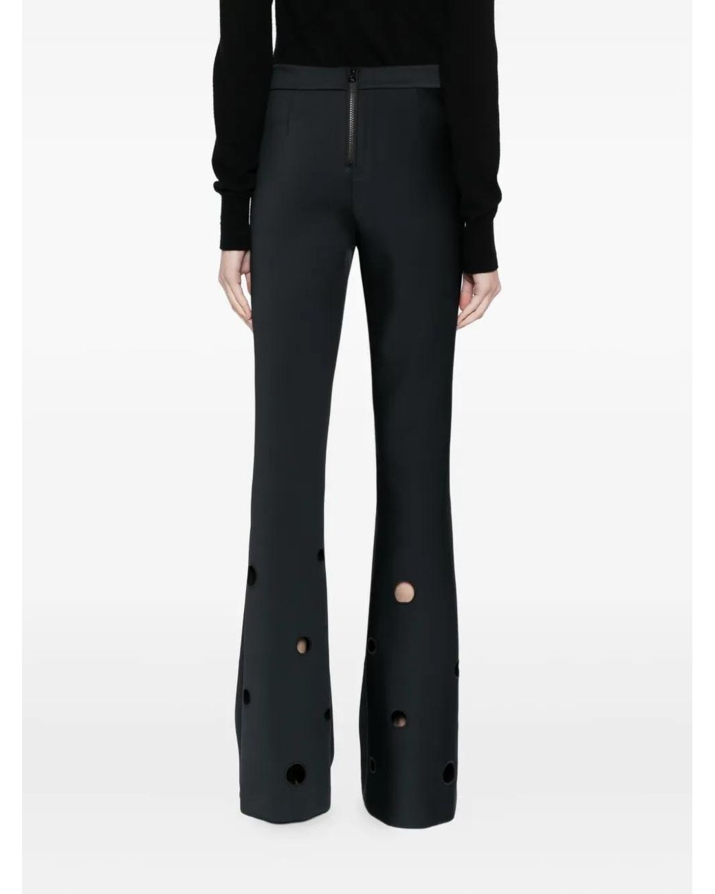 Cynthia Rowley Black Peekaboo Trousers