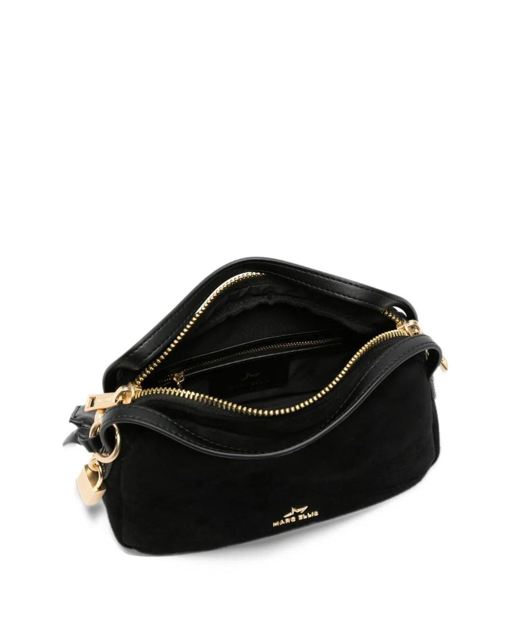 Marc Ellis Black Roslyn Padlock-Detail Shoulder Bag