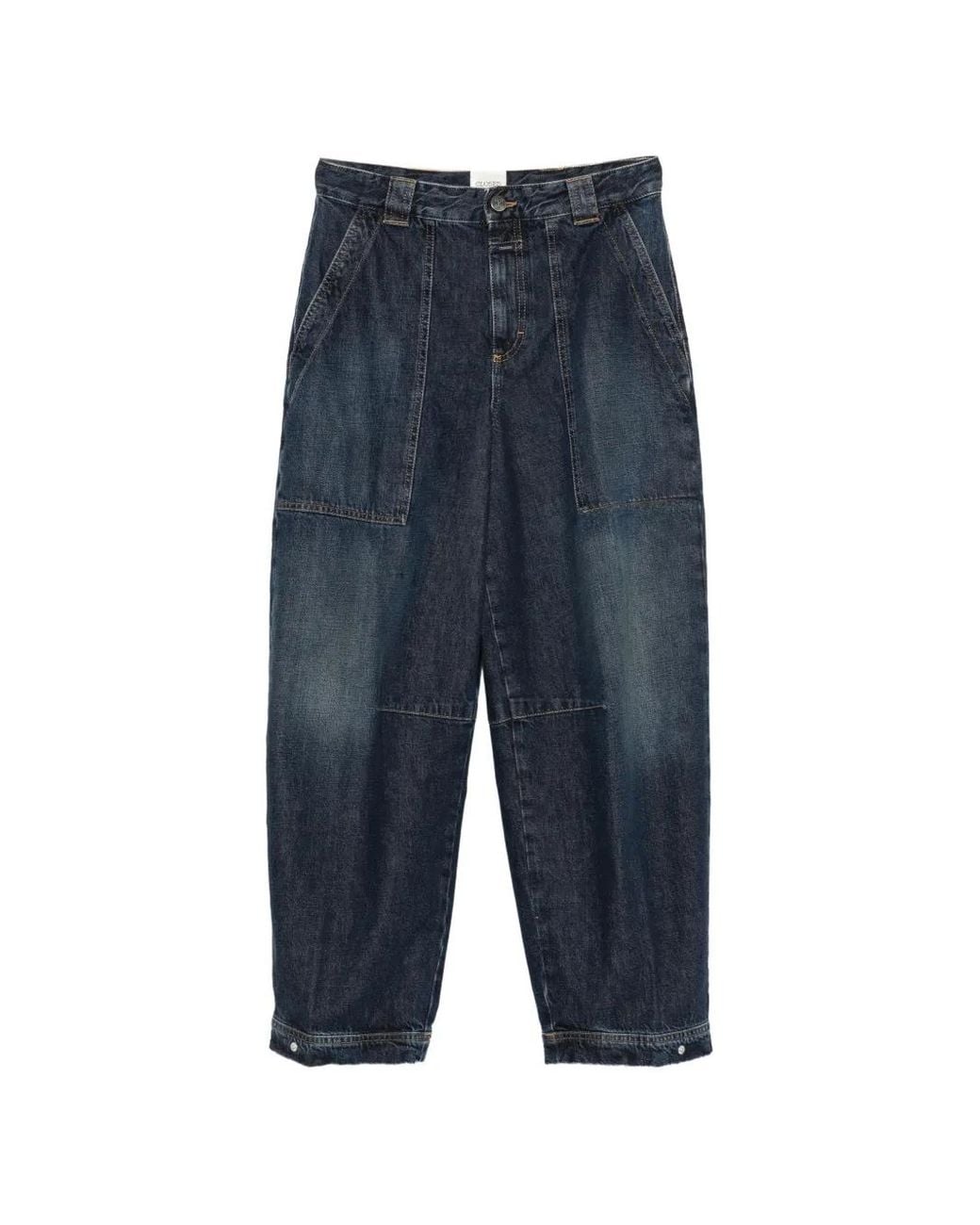 Closed Blue Rhannon Panelled High-Waisted Jeans