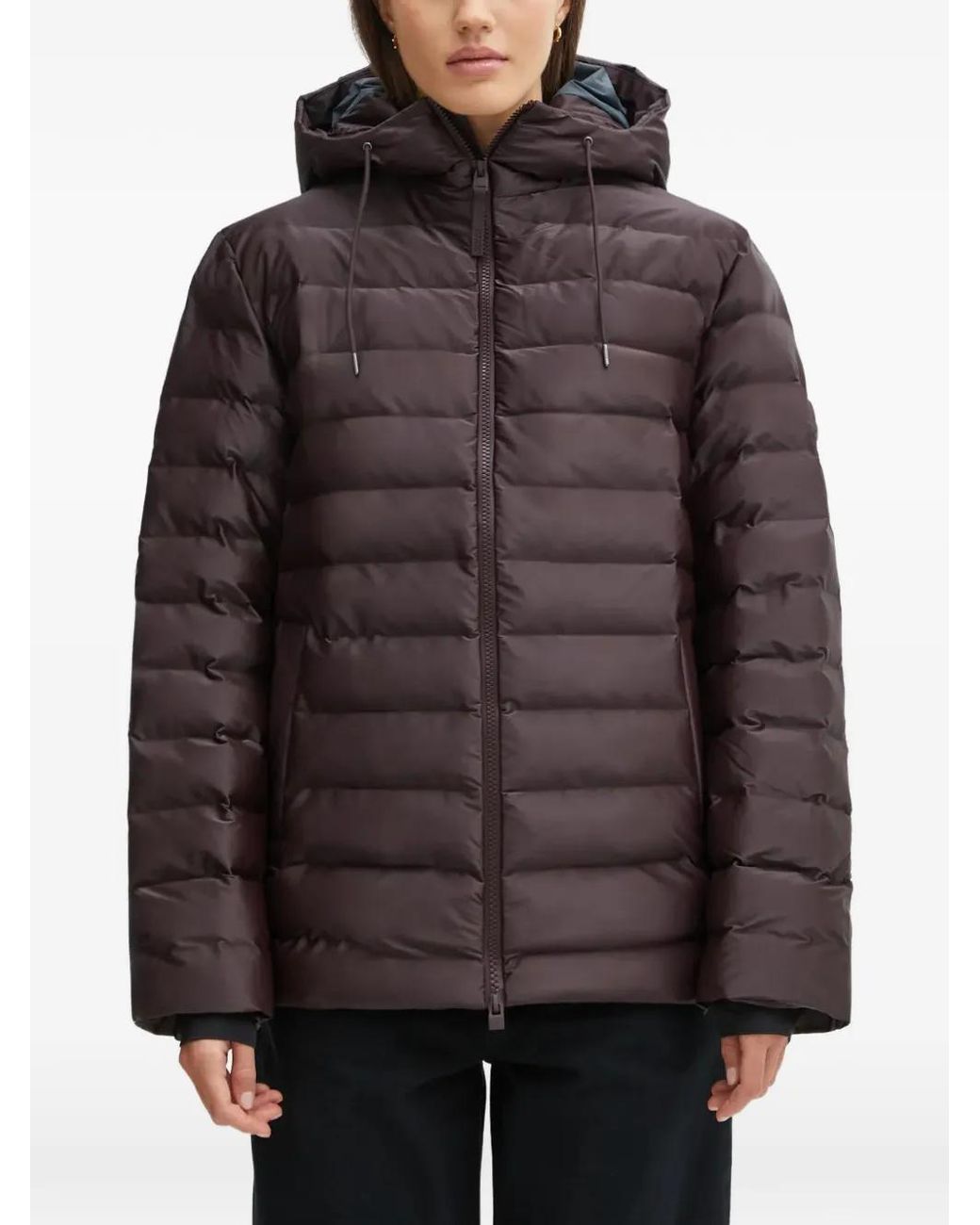 Rains Brown Doudoune Lohja W3T2 À Capuche