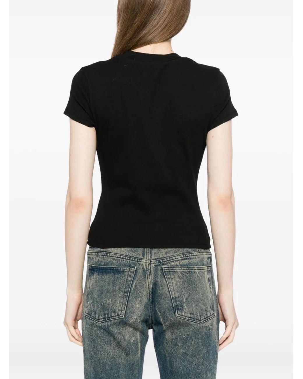 Reformation Black Lindie T-Shirt