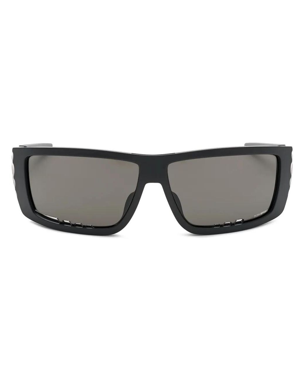Philipp Plein Gray Fierless Rectangle-Frame Sunglasses for men