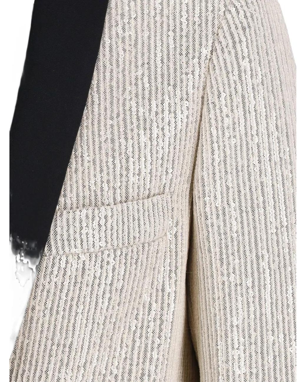 Lardini Black Sequin-Embellished Shawl-Lapel Jacket