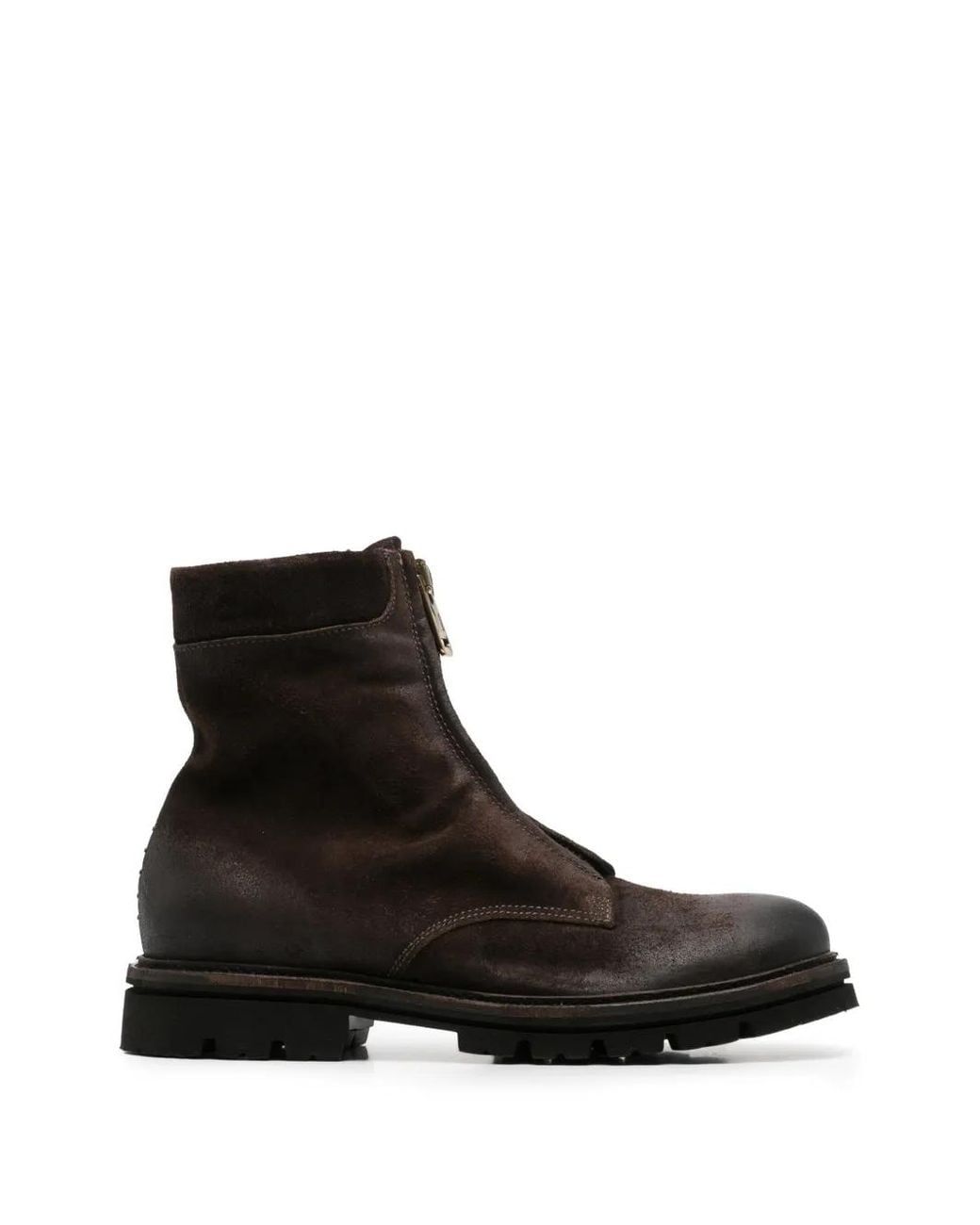 A.s.98 Black Bottes Zippées En Cuir for men