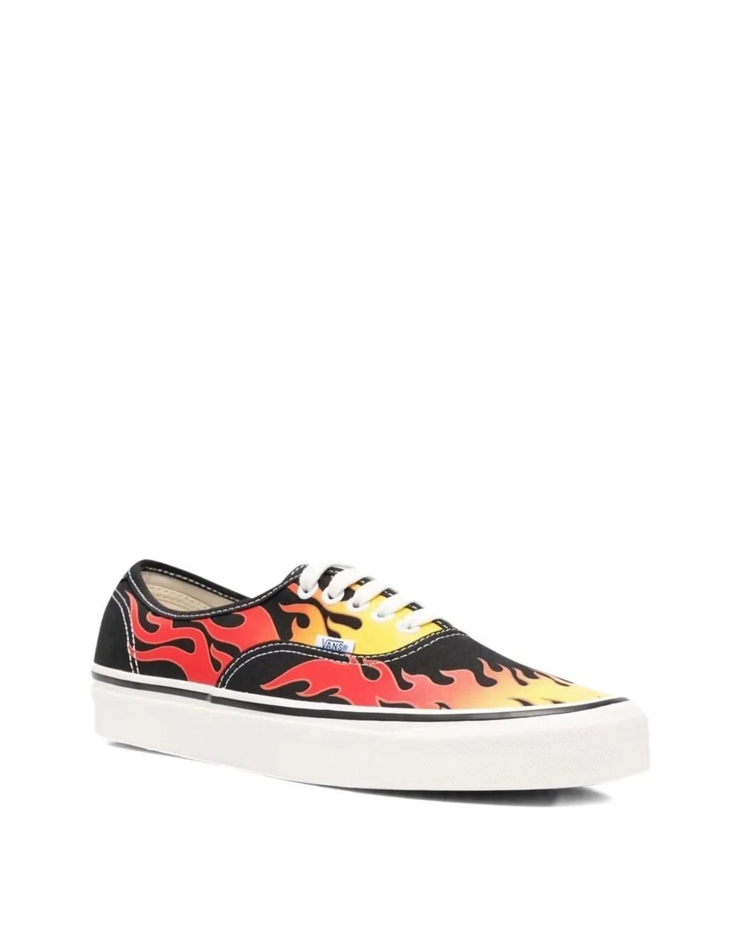 Vans Black Authentic 44 Dx Flame-Print Sneakers