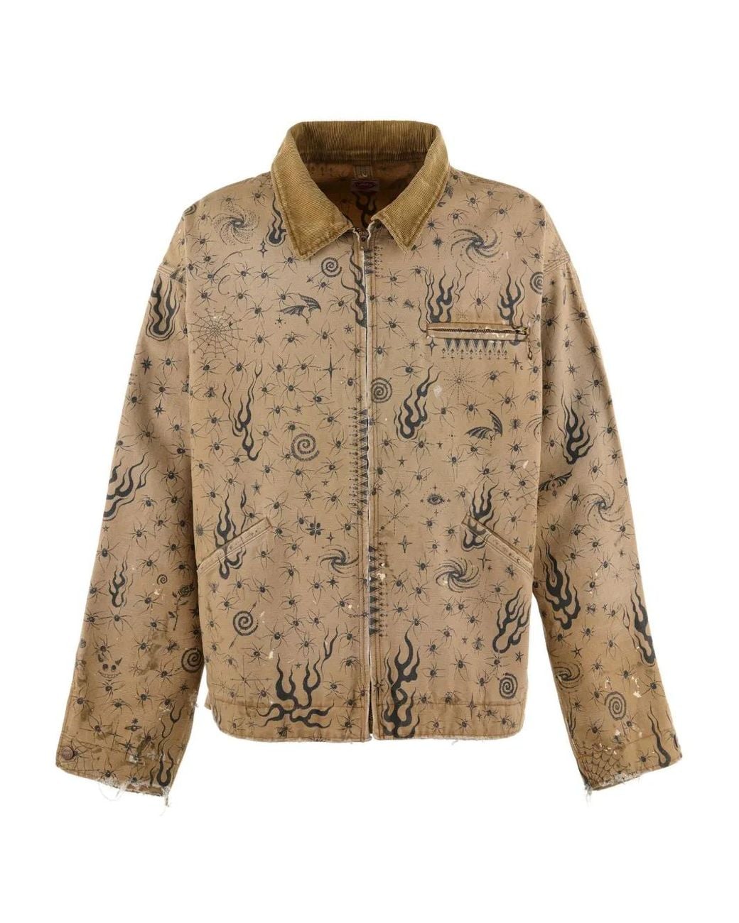 SAINT Mxxxxxx Natural Graphic-Print Jacket for men