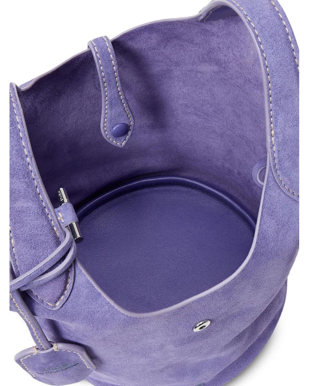 Polo Ralph Lauren Purple Polo Play Leather Tote Bag