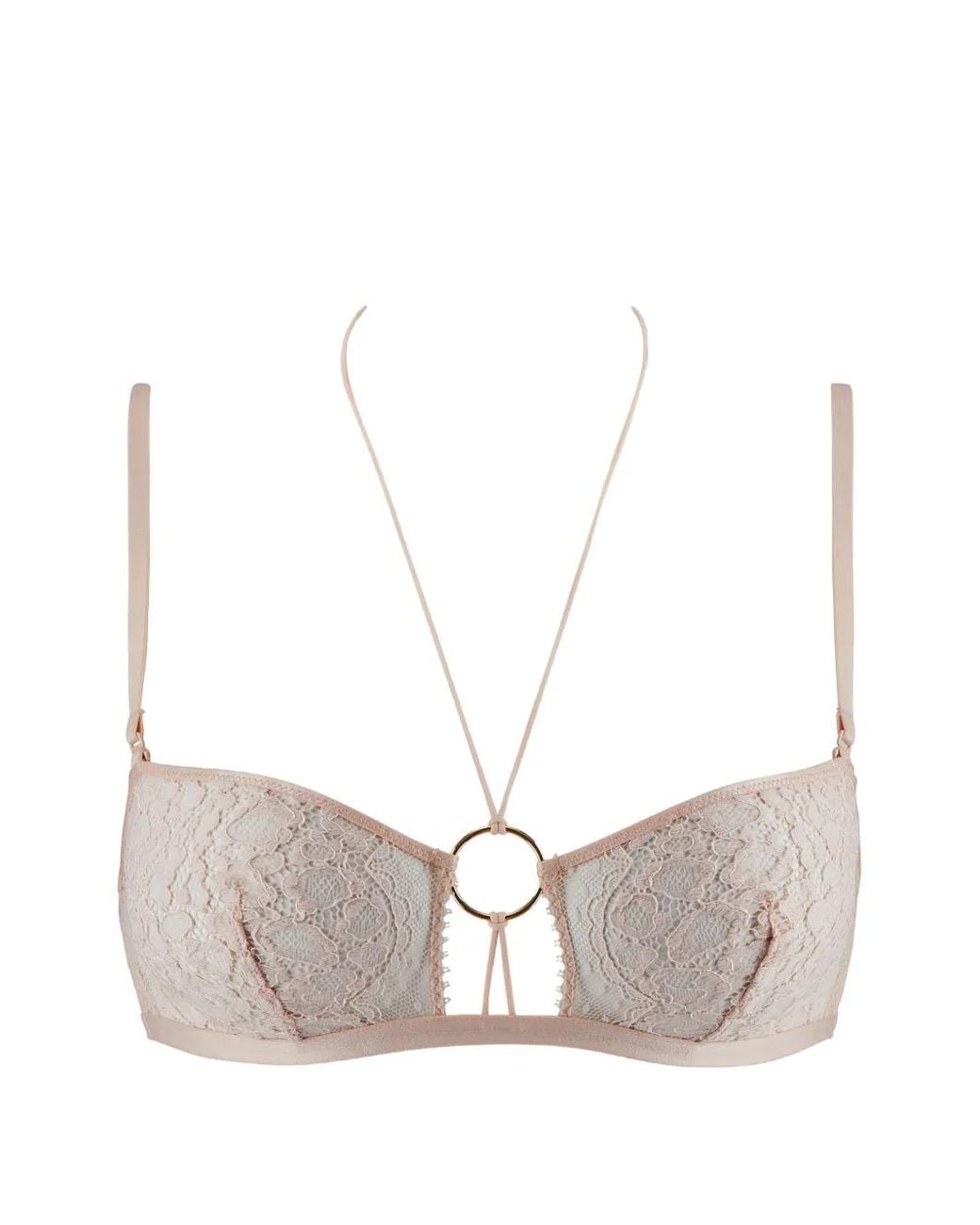 Aubade White Illusion Fauve Lace Bra