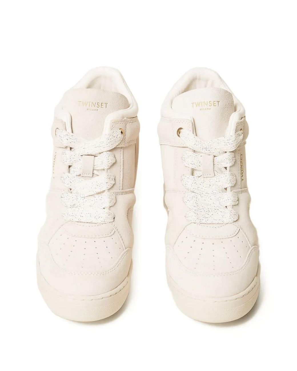 Twinset Natural Suede Sneakers