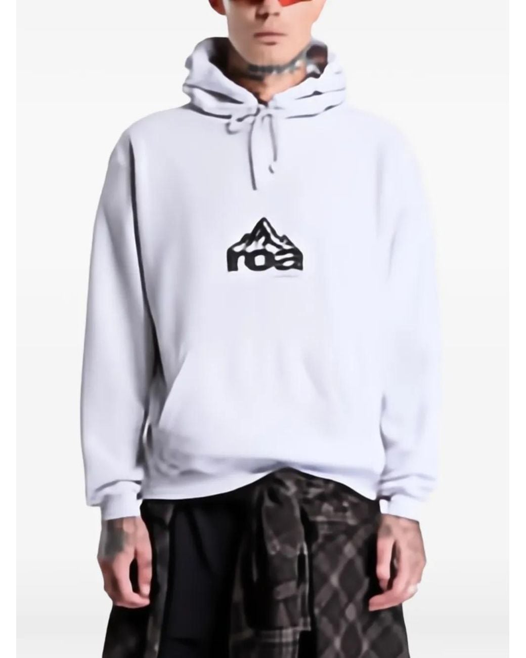 Roa White Mountain Logo Hoodie for men