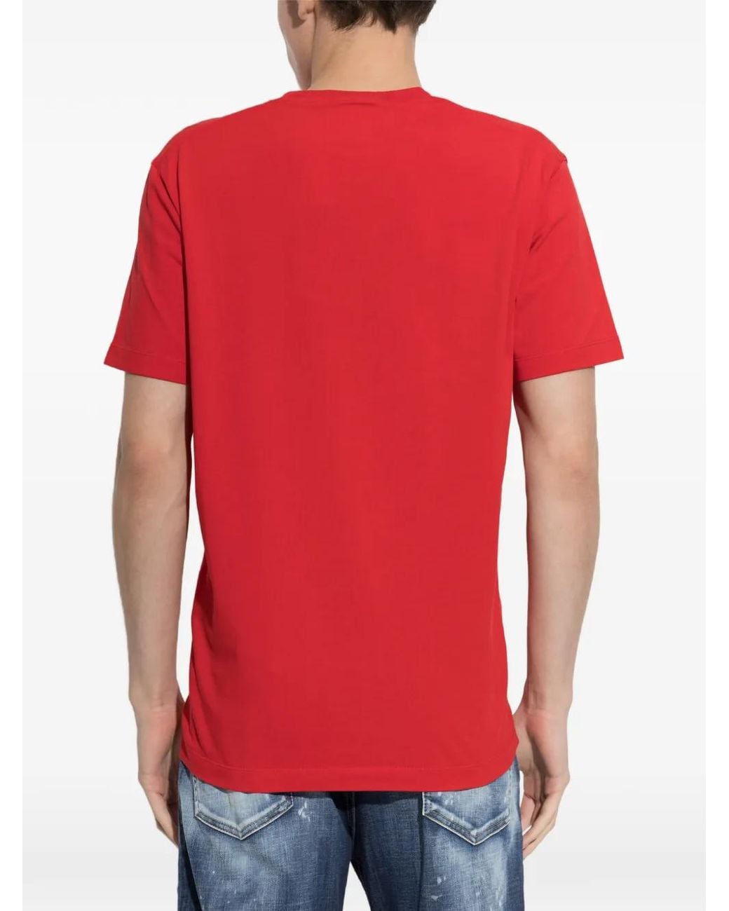 DSquared² Red Logo-Print T-Shirt for men