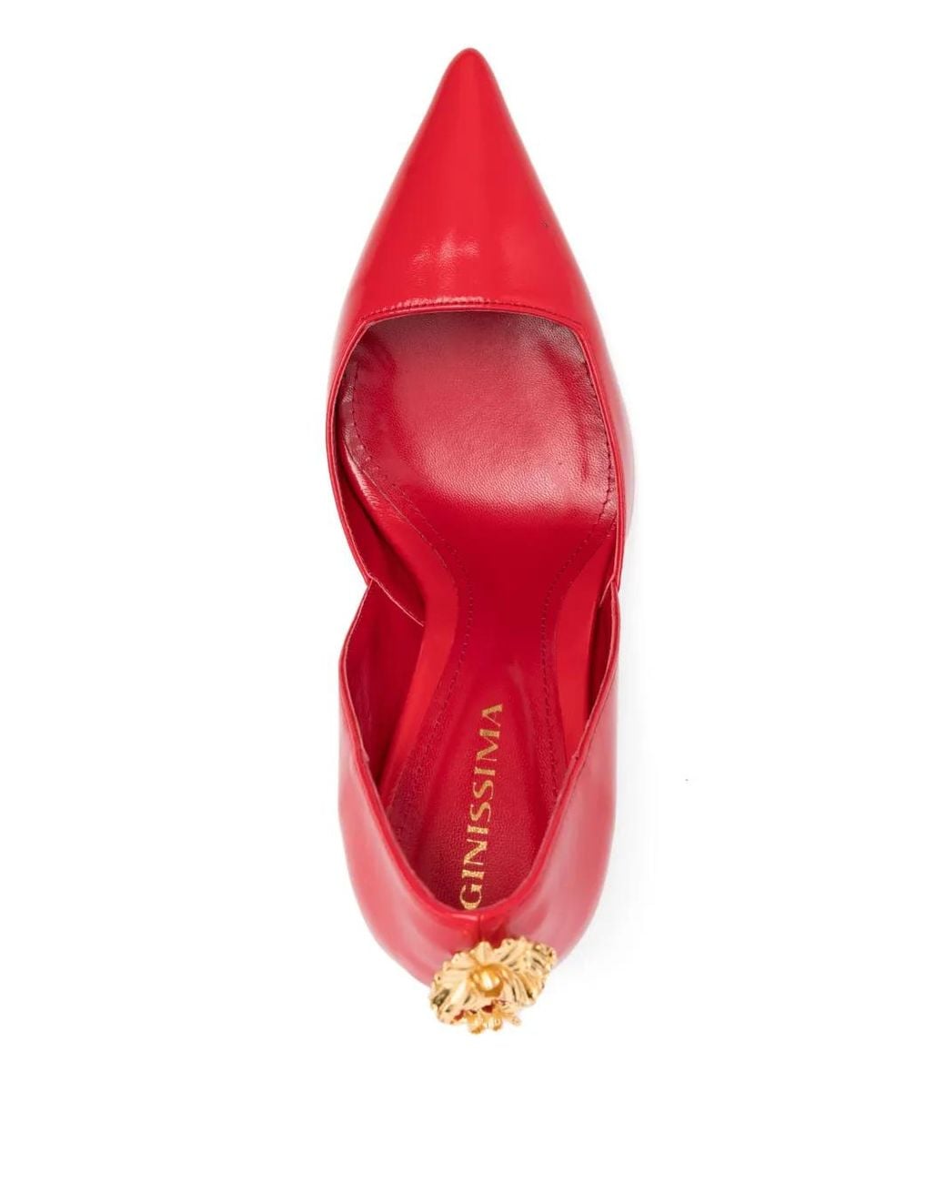 Ginissima Red X Moogu 100Mm Floral-Appliqué Heeled Pumps