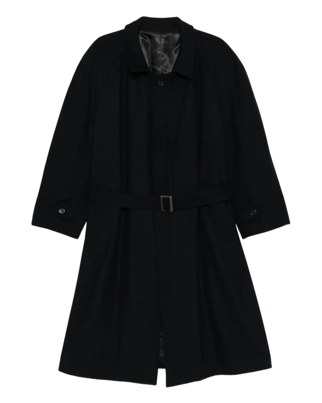 MARSĒM Black Belted Coat for men