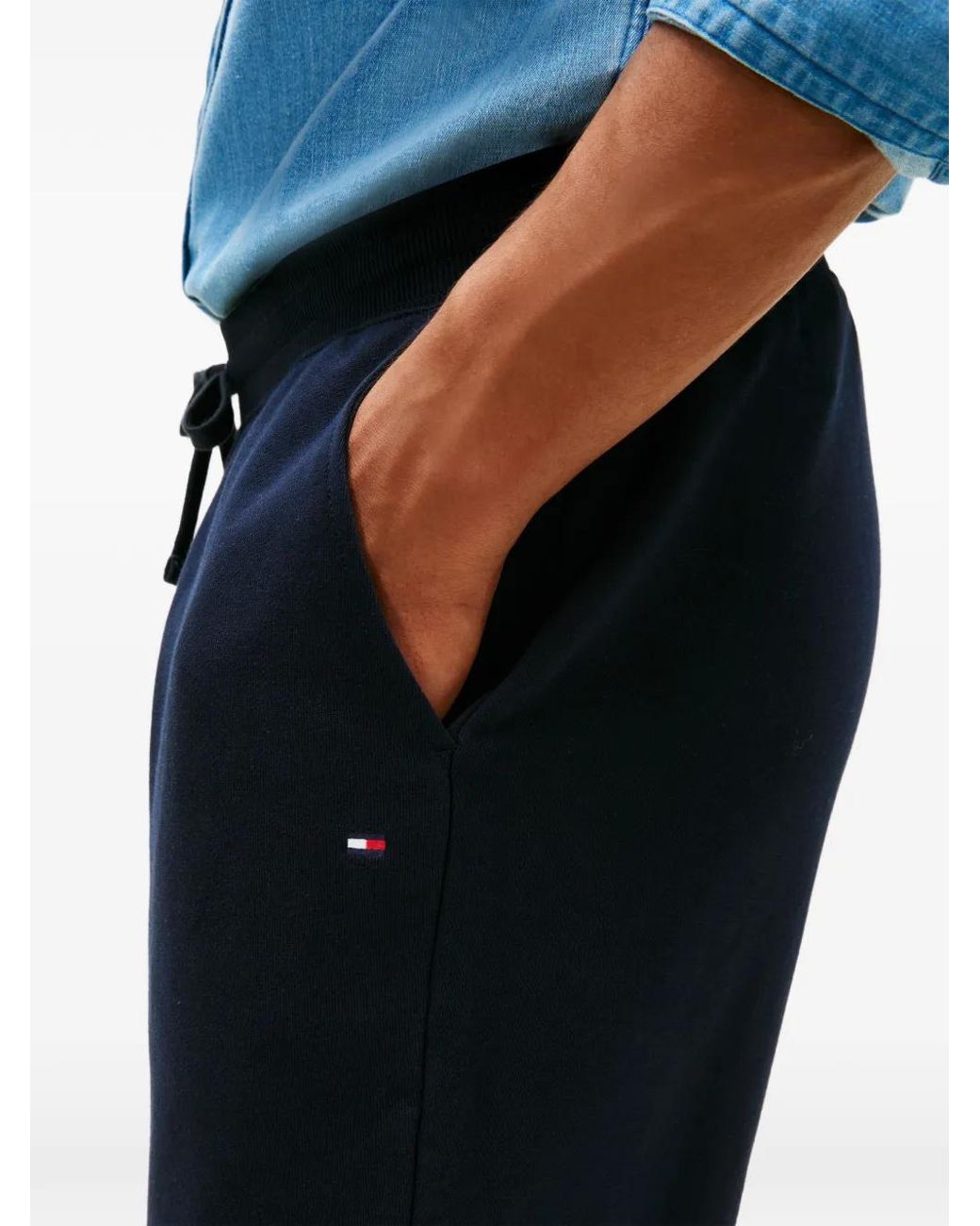 Tommy Hilfiger Blue Drawstring-Fastening Track Pants for men