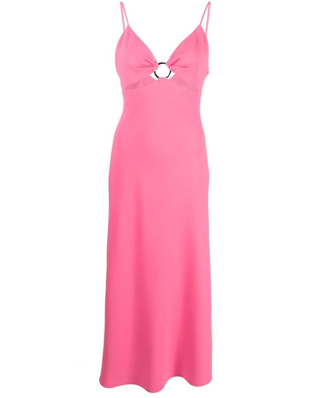 Claudie Pierlot Midi Cut-out Dress in Pink | Lyst UK