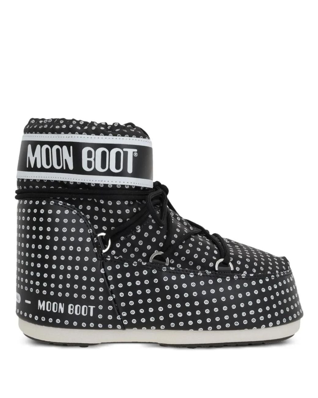 Moon Boot Black Logo-Print Snow Boots