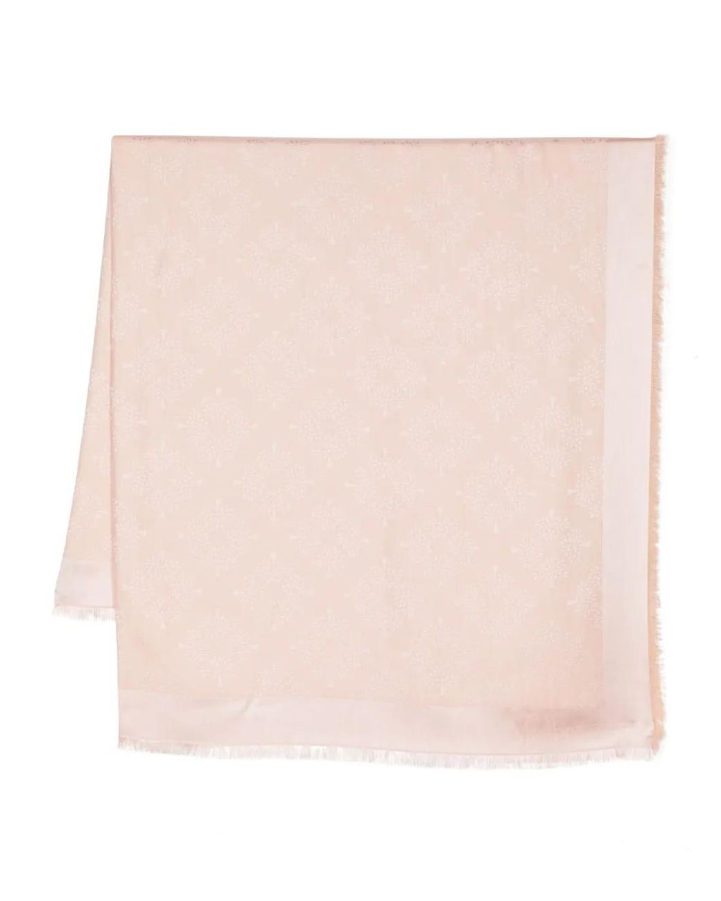 Mulberry Pink Tree Square Monogram-Pattern Scarf