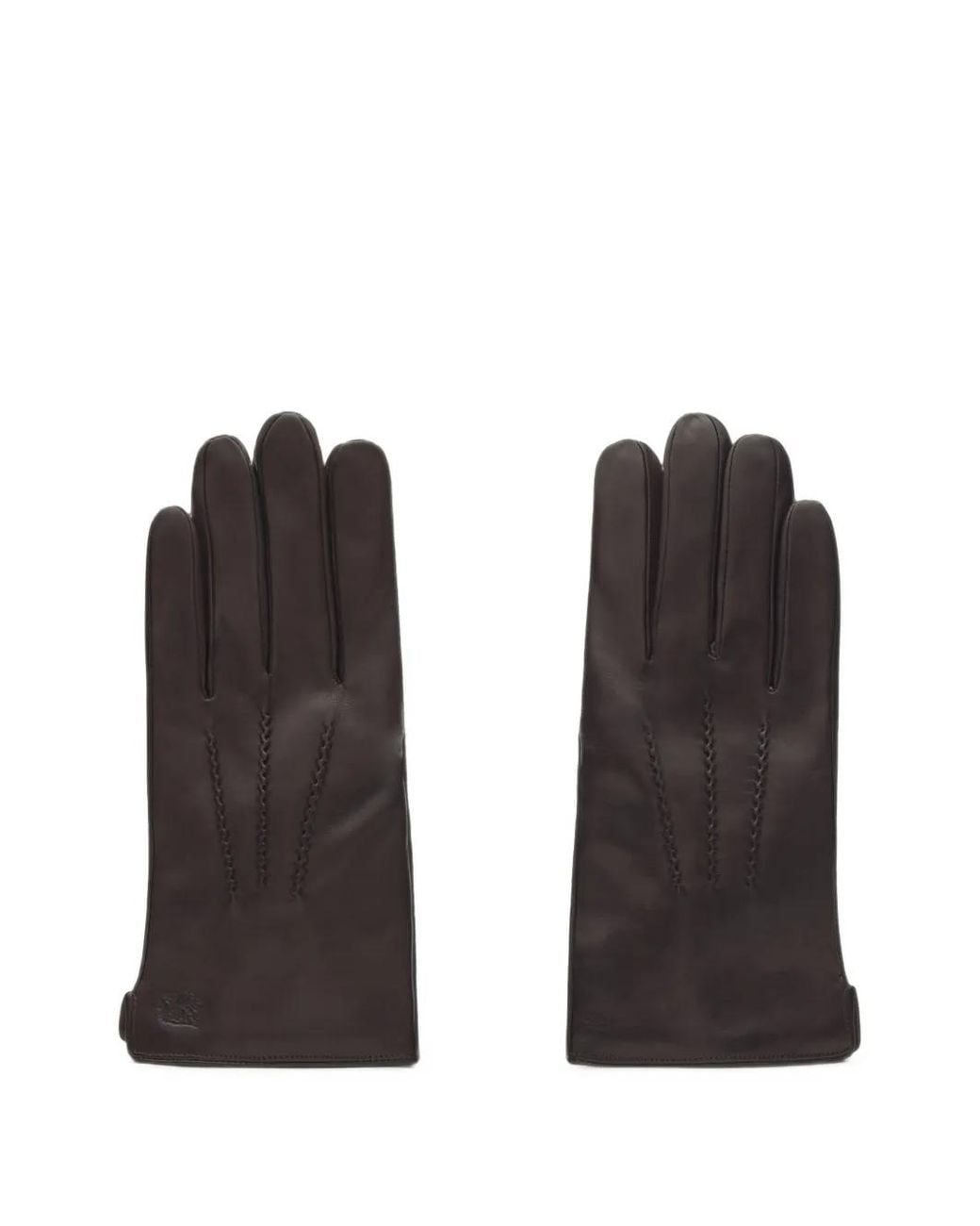 Lottusse Black Lausan Topstitched Gloves for men