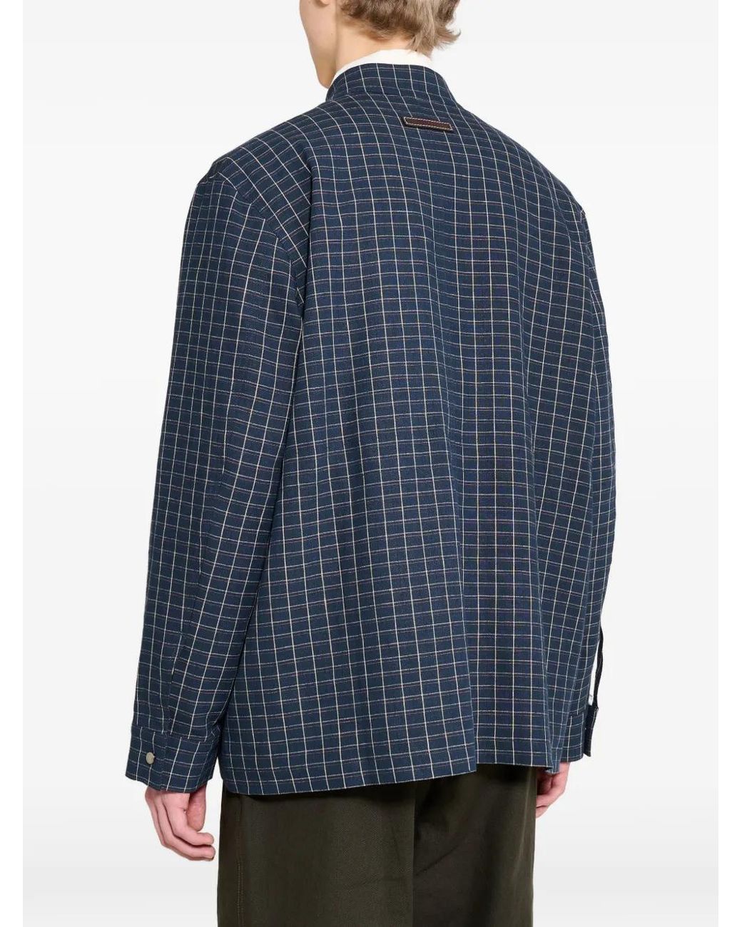 Wales Bonner Blue Veste Vision Field À Carreaux for men
