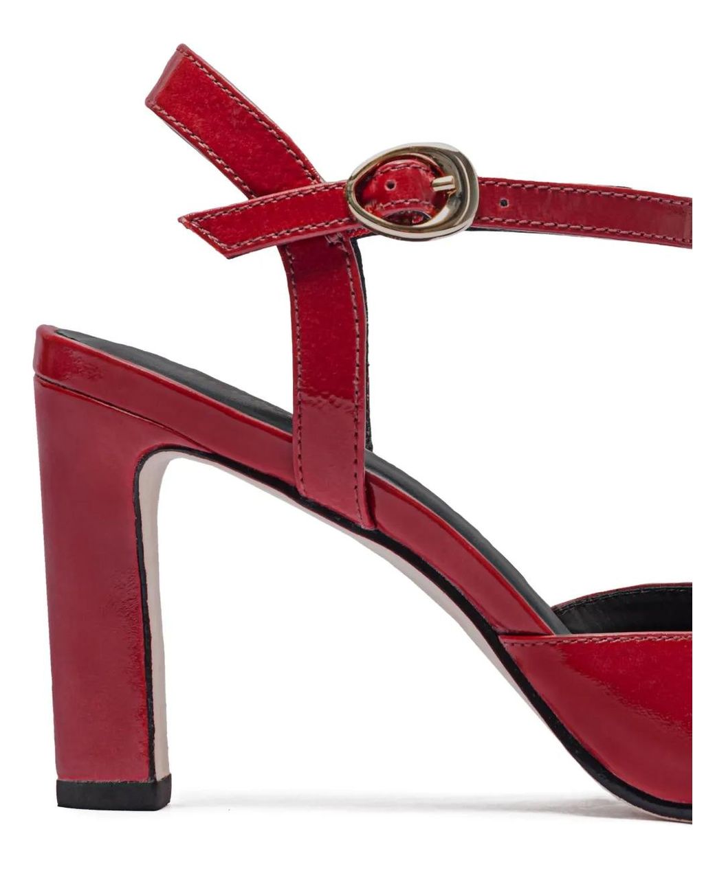 Bernardo Red 80Mm Ankle-Strap Heeled Pumps