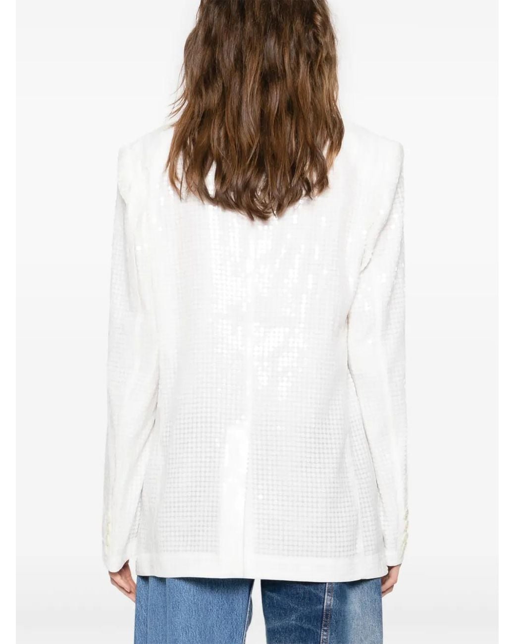 Blazer Brodé De Sequins Junya Watanabe en coloris White