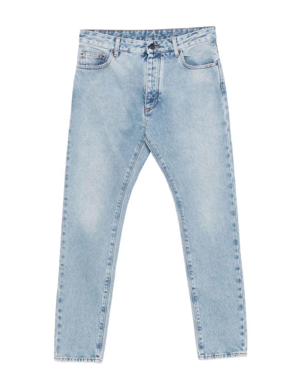 Palm Angels Blue Logo-Print Jeans for men