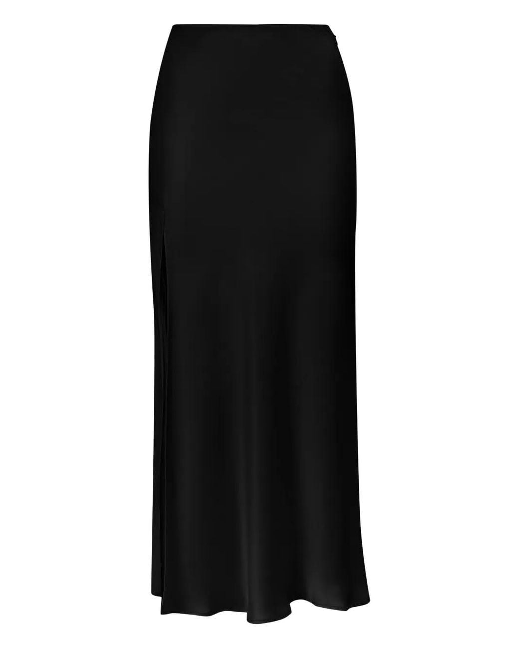LAPOINTE Uitgesneden Midi-Rok in het Black