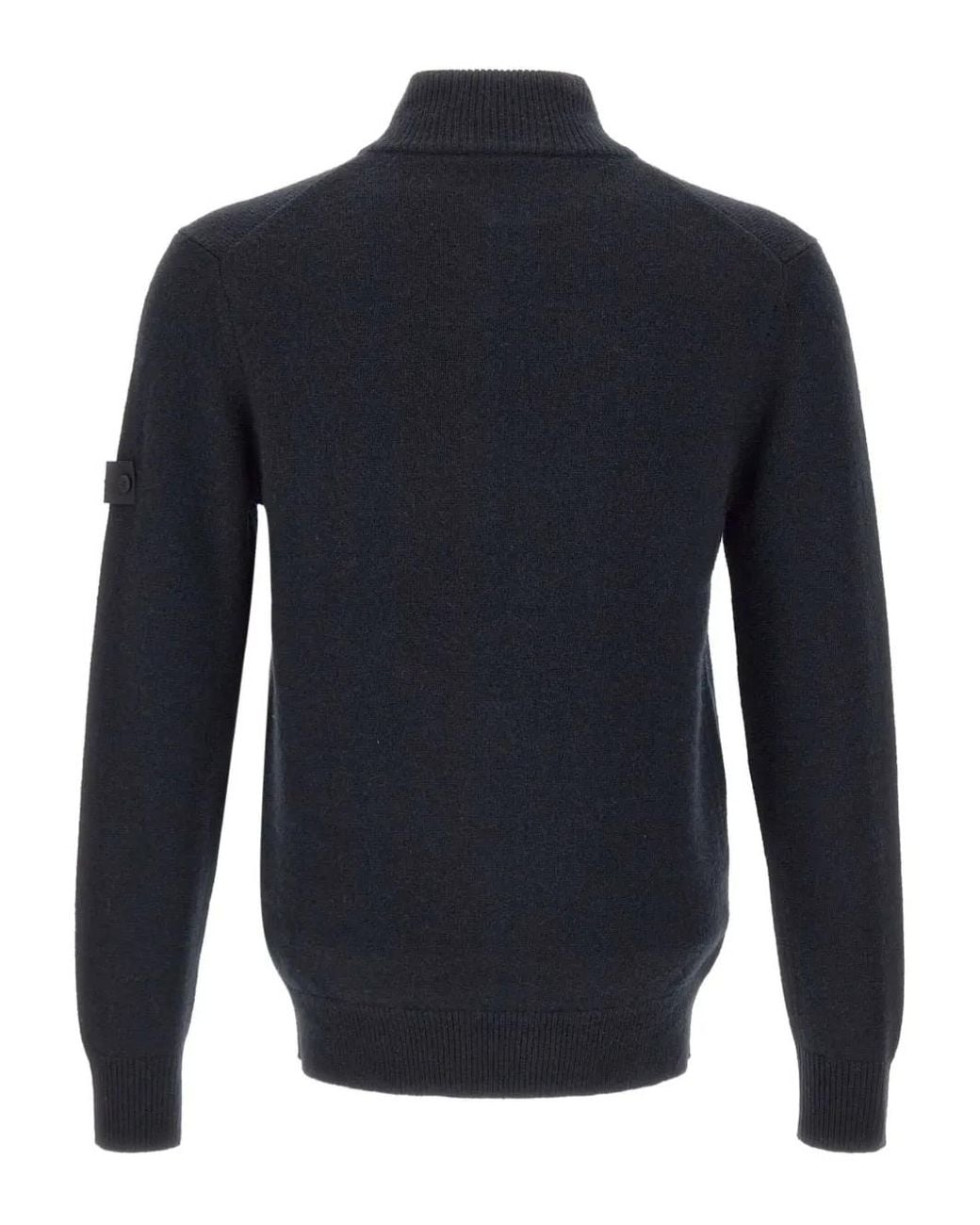 Peuterey Blue Half-Zip Ribbed Sweater for men
