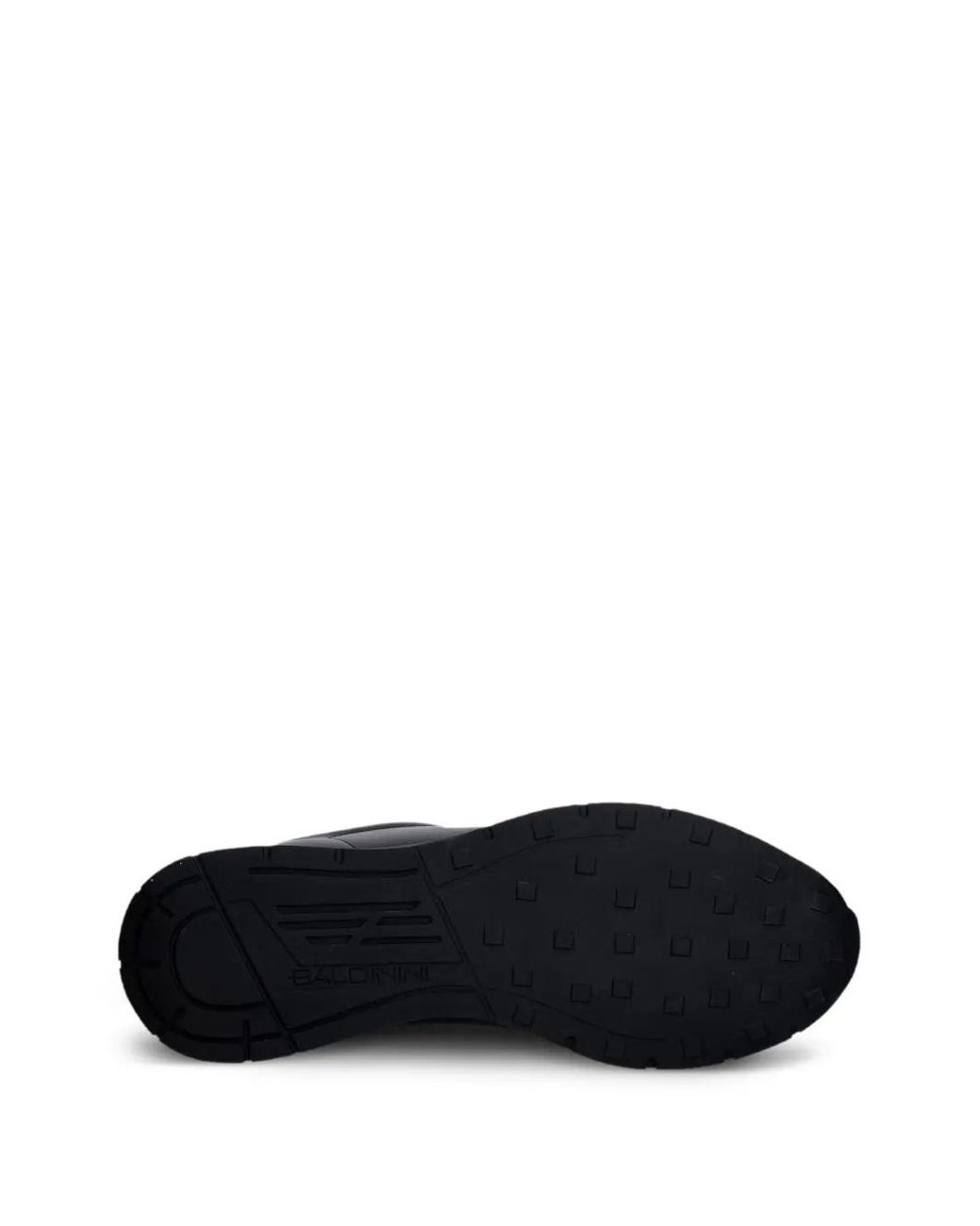 Baldinini Black Logo-Print Leather Sneakers for men