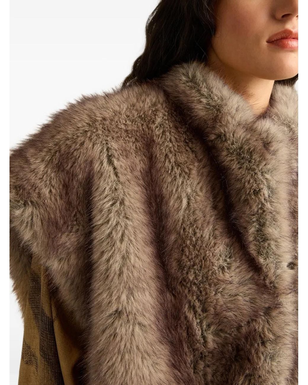 Momoní Brown Talulah Faux-Fur Jacket