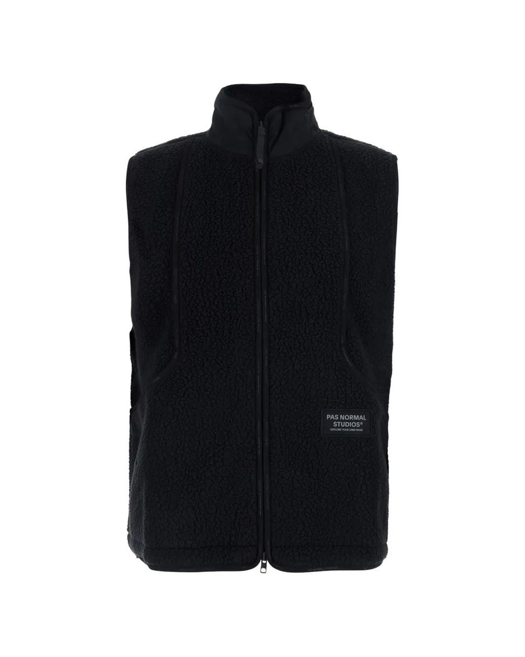 Pas Normal Studios Black Gilet Off-Race En Polaire for men